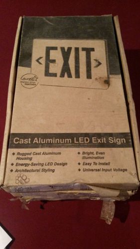 Dual-Lite Clearview Exit Sign Model CVD1RAW 120/277V Die Cast Single Face White