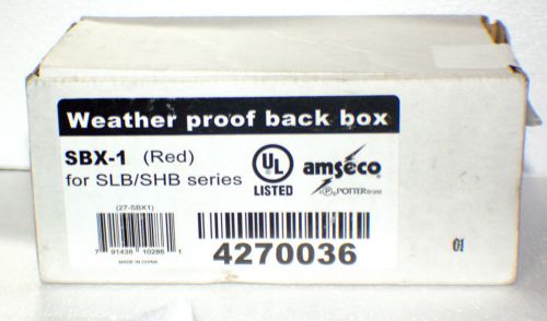5Pcs AMSECO POTTER SBX-1 Red Weather proof Back Box for SLB/SHB Series