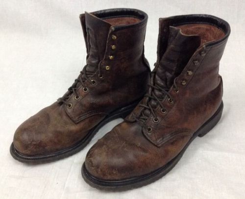 Redwing Work Boots Steel Toe Full Leather ANSI Z41 PT 99 MI/75 C/75 EH Size 11