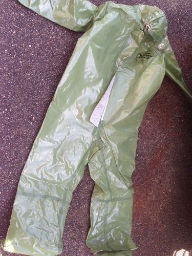 Two (2) dupont tychem cpf 4 hazmat chemical suits xl gloves booties tape new for sale