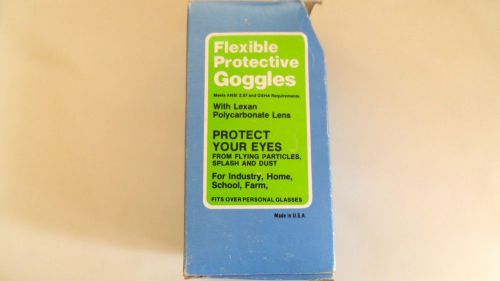 Certified Flexible Protective Safety Goggles, ANSI Z.87.1-1989