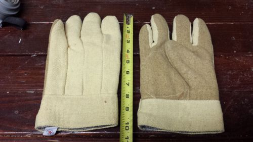 1 pair of high heat gloves 10&#034; kevlar wool lining double layer high 1200 f for sale