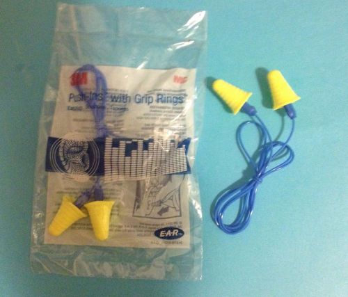 50x  3m corded push-in grip ring earplugs. (50pairs) fast 1st class shipping for sale