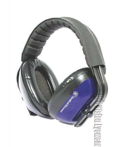 Smith &amp; wesson sw201 blue ear muffs shooting hearing protection adjust nrr20 for sale