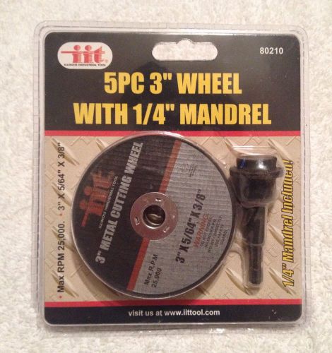 Brand new 3&#034; metal cutting wheels  with 1/4&#034; mandrel, 5pc #80210 free shipping for sale