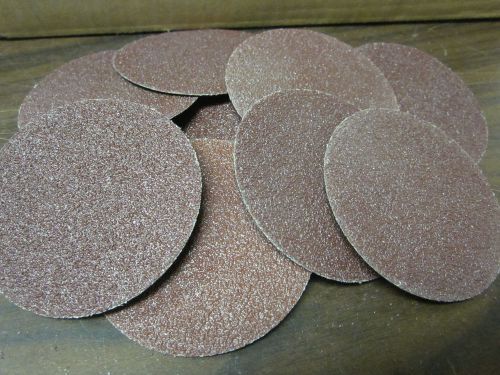 10pc 3&#034; 60 GRIT ROLOC COOKIE DISCS ALUMINUM OXIDE SANDING DISC ROLL LOCK TYPE R