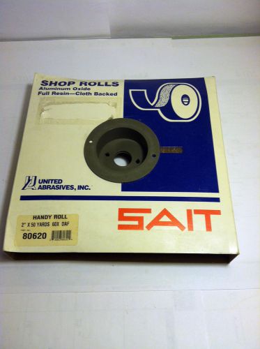 SAIT / UNITED ABRASIVES #80620, 2 X 50YDS 60 X GRIT ALUMIUM OXIDE SHOP ROLL