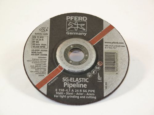 1 lot of 9 - pferd 6&#034; x 1/8&#034; x 7/8&#034; a 24 r pipe grinding wheels pt# 63399 (#915) for sale