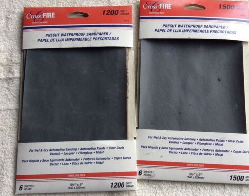 Cross Fire 1500 And 1200 Grit Sandpaper 2 Packets