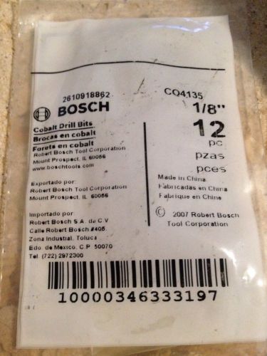 bosch 1/8&#034; cobalt drill bits CO4135 pack of twelve