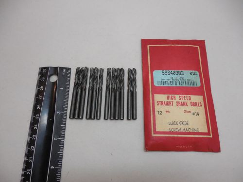 No. 14 screw machine drill bits 135 degree pack of 12 hss  usa for sale