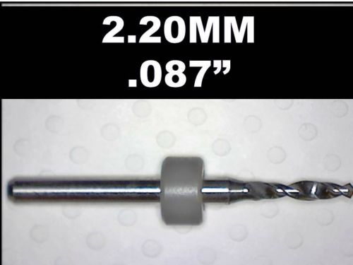 2.20mm - .087&#034;  carbide drill bit - new one piece - cnc dremel pcb  hobby models for sale