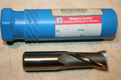 Niagara cutter 20305  15/16x7/8x1-5/8 2 flute hss single end mill for sale