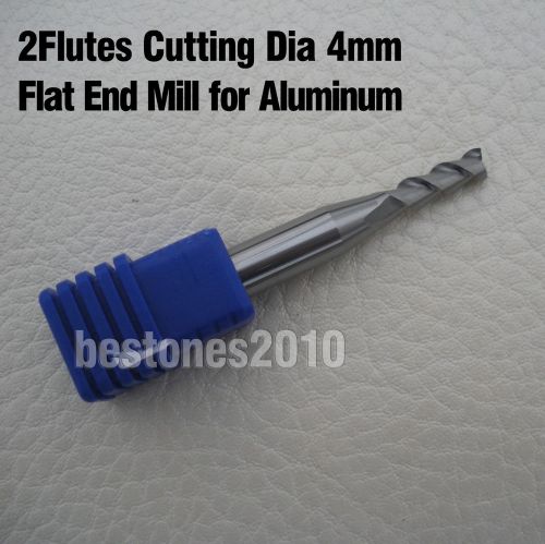 Lot 1pcs solid carbide endmills 2flute cutting dia 4mm flat aluminum endmills for sale