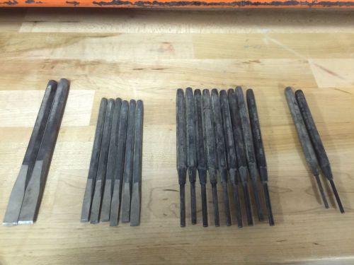 New 19 Pieces Proto Punches Chisels Metalwork New Lot 5/16 X 1/8 X 5/32 1/4 7/16