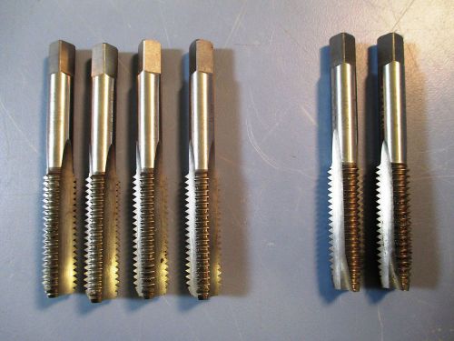 Mixed lot of 6 hw co high speed hand taps, 7/16-14 nc hs gh3, 3 flute for sale