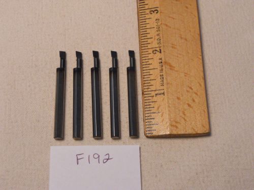 5 USED SOLID CARBIDE BORING BARS. 3/16&#034; SHANK. MICRO 100 STYLE. B-140400 (F192}