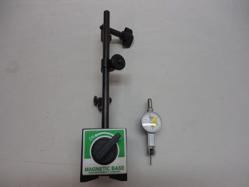 Gem #500-222 magnet base w/ gem 222aa test indicator set 9-1/2&#034; tall for sale