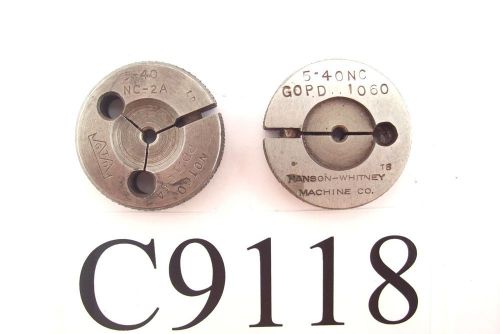 5 - 40 nc thread ring gage go pd .1060 no go pd .1054 lot c9118 for sale