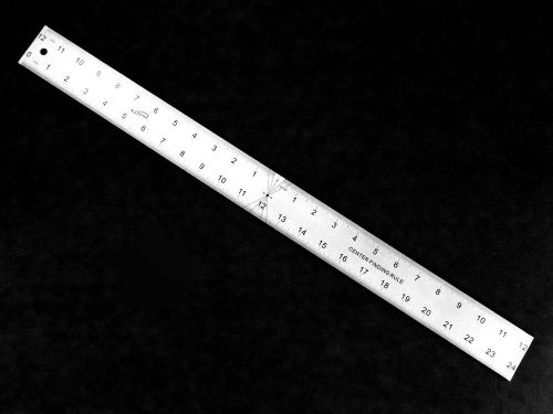 Stainless steel 24&#034; Bevel Center Finding Finder Rule 4R 1/8, 1/16, 1/32, 1/64