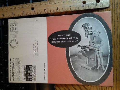 1950s SOUTH BEND LATHE WORKS BULLETIN ADVERTISEMENT #3 lathe drill press grinder