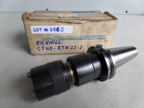 &#034;new&#034; richmill compression tapping tap tool holder cat40 ct40-rtn22-2 ct lmsi for sale