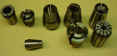 LOT OF 8 USED CAT TAPER ER COLLET CHUCK TOOL HOLDER CNC