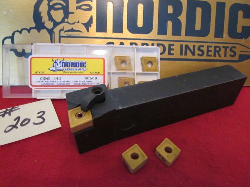 Rtw 1&#034; by 1-1/2&#034; lathe tool holder w 10 cnmg 543  nordic carbide inserts  {203} for sale