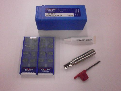 Nexus tool 1/2&#034; apkt 11t308 indexable end mill carbide inserts pvd 202 kit 973so for sale