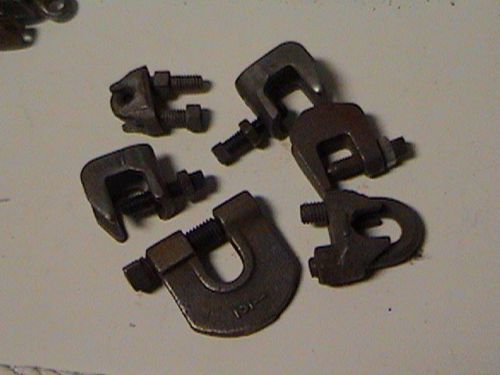 Vintage 6 Heavy duty clamps, 3/8&#034; &amp; 1/2&#034;