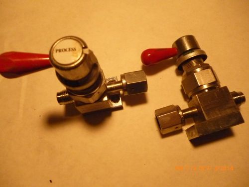 2 ea. Nupro SS valves, SS-DLVCR4-V51 &amp; SS DLV51-VCR4-PX
