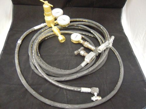 Victor pressure regulator 7-01 15 with 5000 psi hose unused nitrogen charging for sale