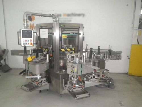 Hoppmann rotary front back labeler with 4x labelling heads for sale