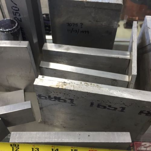 lot of aluminum bar stock and plate in various sizes 6061, 7075