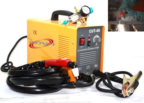 Portable 220v dc inverter plasma cutter 40amp torch machine w/regulator gauge for sale