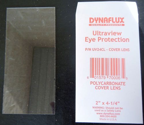 Dynaflux UV24CL Polycarbonate 2&#034;x4-1/4&#034; Cover Lens Eye Protection QTY 10