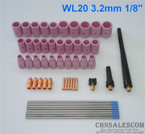 53 pcs tig welding kit for tig welding torch wp-9 wp-20 wp-25 wl20 1/8&#034; for sale