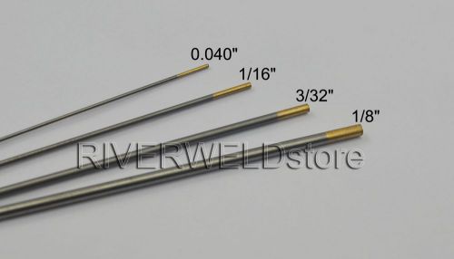 1.5% lanthanated wl15 tig welding tungsten electrode assorted size .040&#034;~1/8,4pk for sale