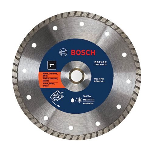Bosch db742c 7-inch 8,500 rpm premium turbo rim diamond saw blade for sale