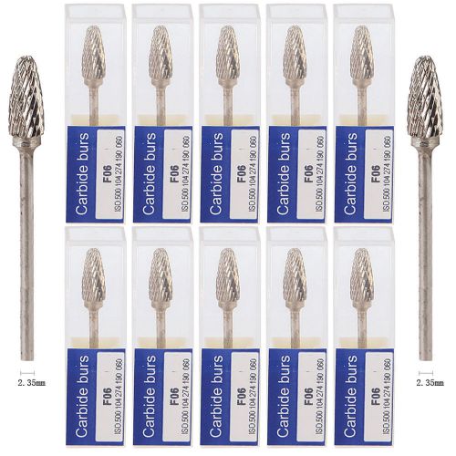 10pcs dental 2.35mm tungsten carbide burs drill for marathon polisher handpiece for sale