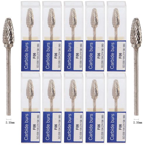 10pcs dental 2.35mm tungsten carbide burs drill for marathon polisher handpiece for sale