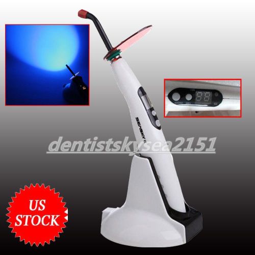 White Dental Wireless Lamp LED Curing Light With Light Guide Tip Cordless New