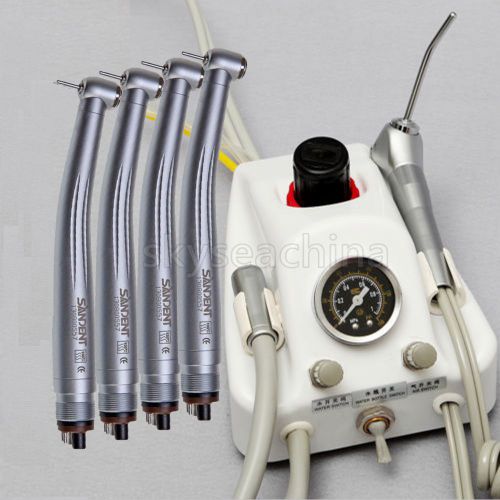 Portable dental air turbine unit work with compressor +4*high speed handpiece ba for sale