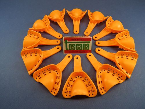 Dental Impression Tray Plastic Abs Ortho Medium Upper Orange Child /12 TOSCANA