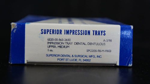 Superior Upper Medium Impression Tray Dental Dentulous