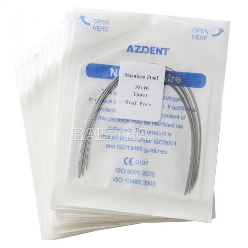 NEW PACK 10 Packs Dental Orthodonic Stainless Steel Rectangular Oval Arch Wire