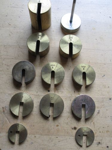 Balance Scale Brass Weights and Scale Hanger Qty. 12 pcs.