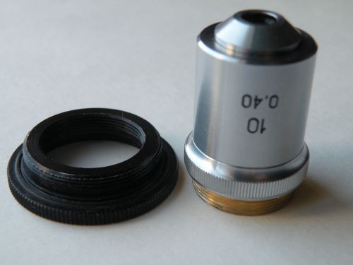 LOMO objective 10x 0,40   FLUOR,  RMS+ 27mm adapter,  microscope ZEISS