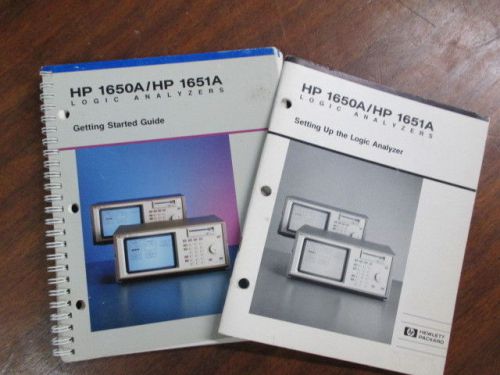 HP Manual 1650A/1651A Logic Analyzer Setting Up, Getting Started Original