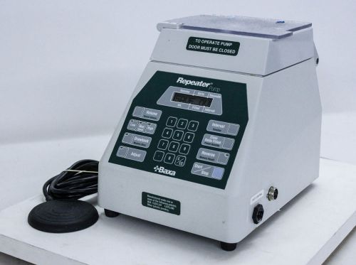 BAXA Repeater Automatic IV Fluid Transfer Medical Lab Pump 099 + Foot Pedal